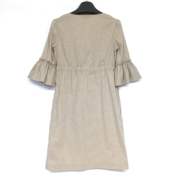 BCBG MAXAZRIA Sand Stripe Bell Sleeve Dress XXS - Picture 12 of 13